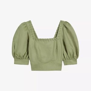 NWOT Ted Baker Daisea Whip Stitch Crop Top in Green size 0 (XS/US 2)